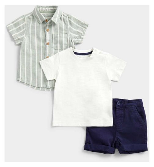 Mothercare Shirt, Shorts and T-Shirt Set