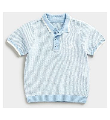 MB SC KNITTED P/BLUE /18 - 24 Months