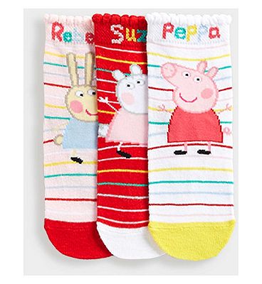 GIRLS 3PK PEPPA/MULTI/4 - 7 Years