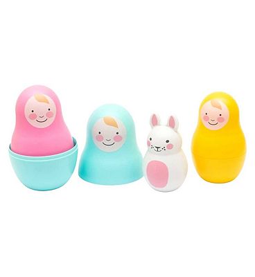 Rosa & Bo Rainbow Nesting Babies with Chiming Bo Bunny