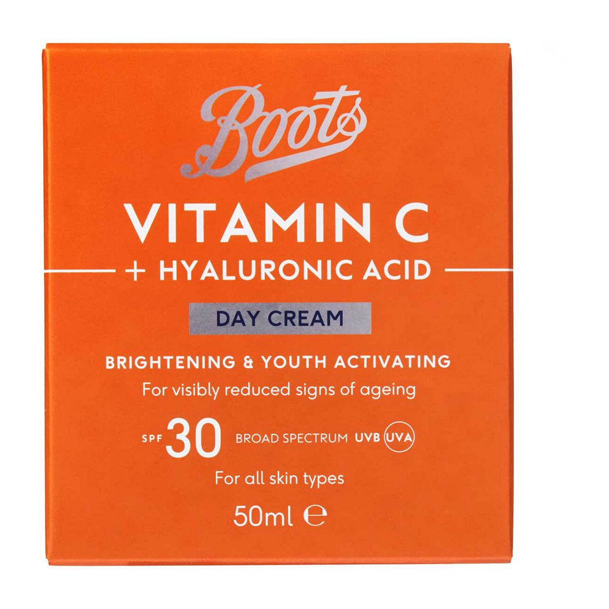 Boots Vitamin C + Hyaluronic Acid Day Cream Spf30 50Ml
