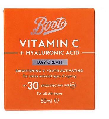 Boots Vitamin C + Hyaluronic Acid Day Cream SPF30 50ml