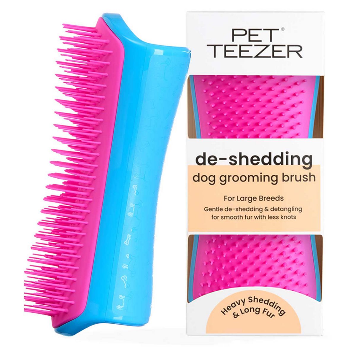 Tangle Teezer Pet Deshedding Brush - Blue Pink