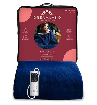 Dreamland Snuggle Up Warming Throw - Navy 120X160Cm