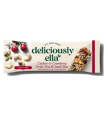 Deliciously Ella Cashew and Cranberry, Fruit, Nut and Seed Bar - 40g