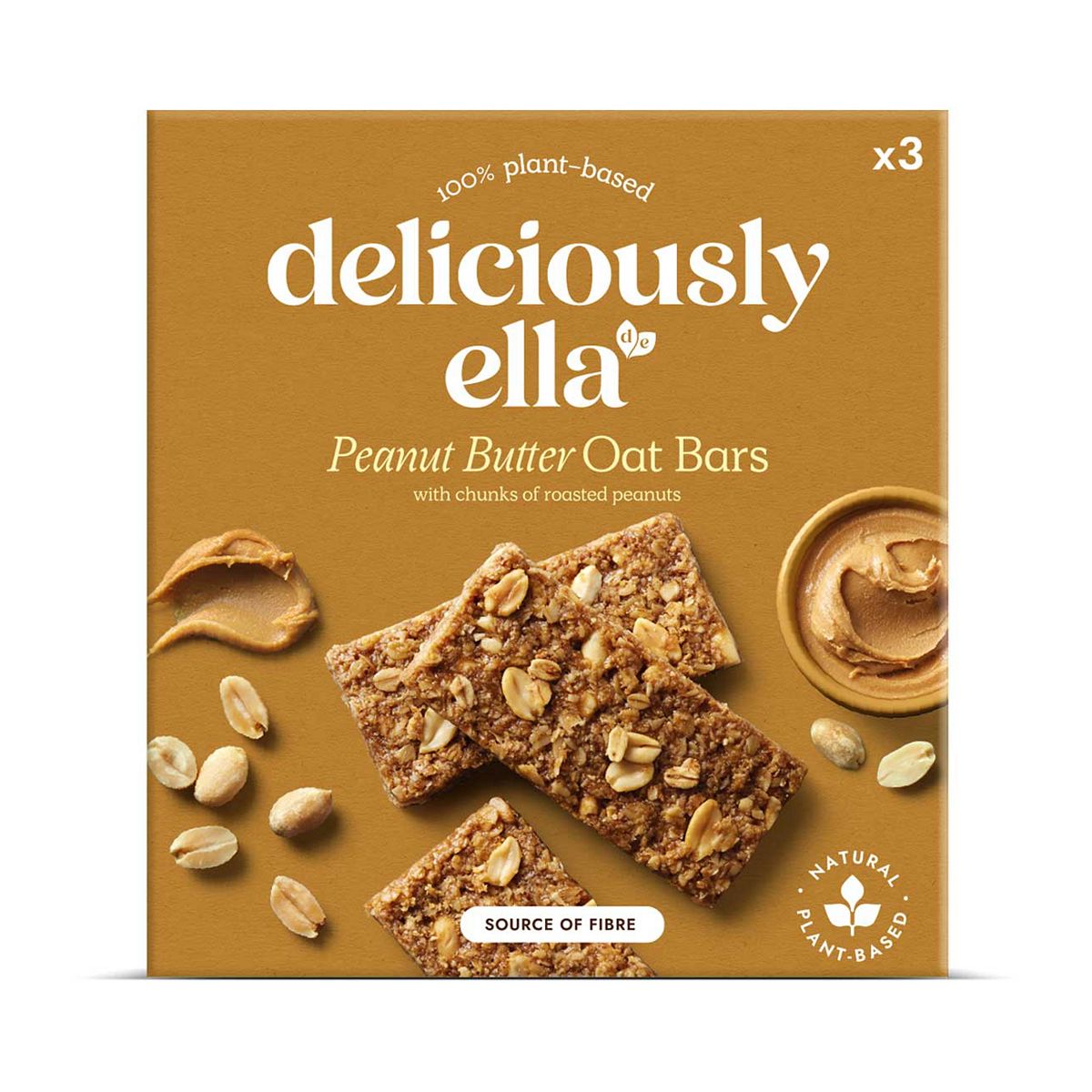 Deliciously Ella Peanut Butter Oat Bar - 3 X 50G