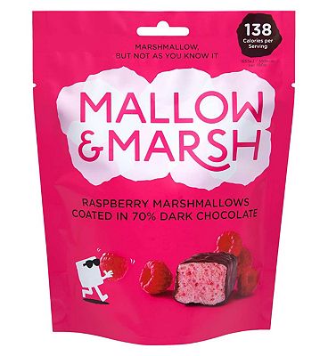 Mallow & Marsh Raspberry Dark Chocolate Pouch - 100g