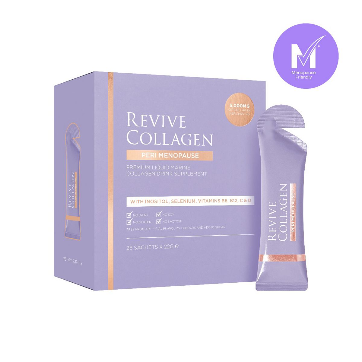 Revive Collagen Peri Menopause Drink Supplement 5,000Mg 28 X 22G Sachets