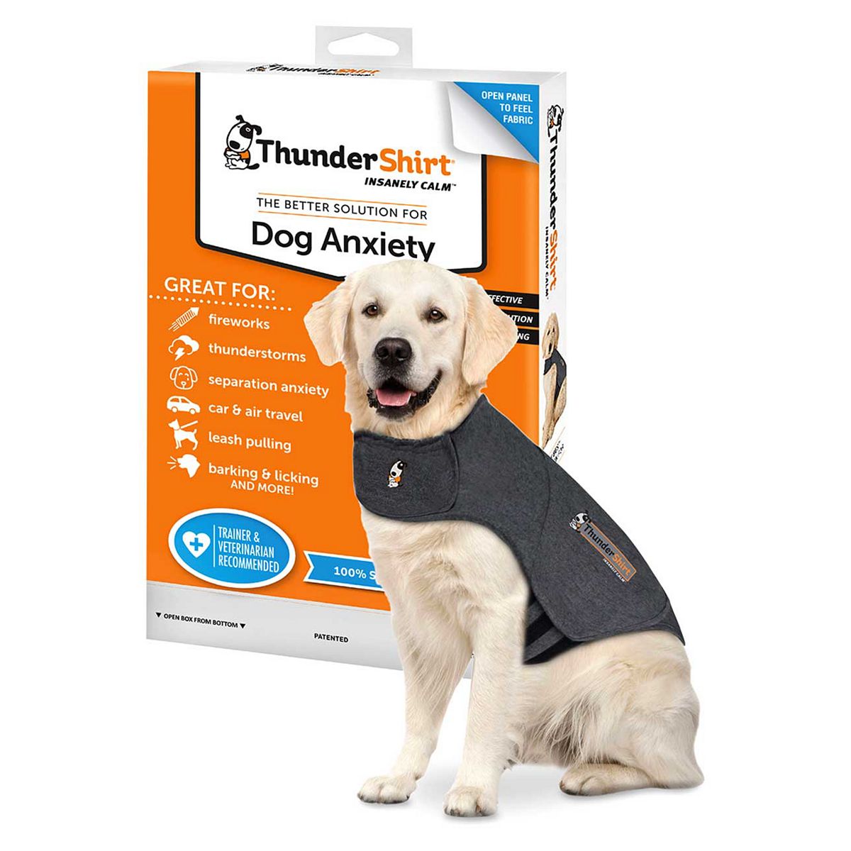 Thundershirt Grey Calming Jacket For Dogs - Extra Large