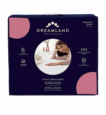 Dreamland Cosy Dreamer Superior Cotton Mattress Warmer Double Dual 150X137 Cm