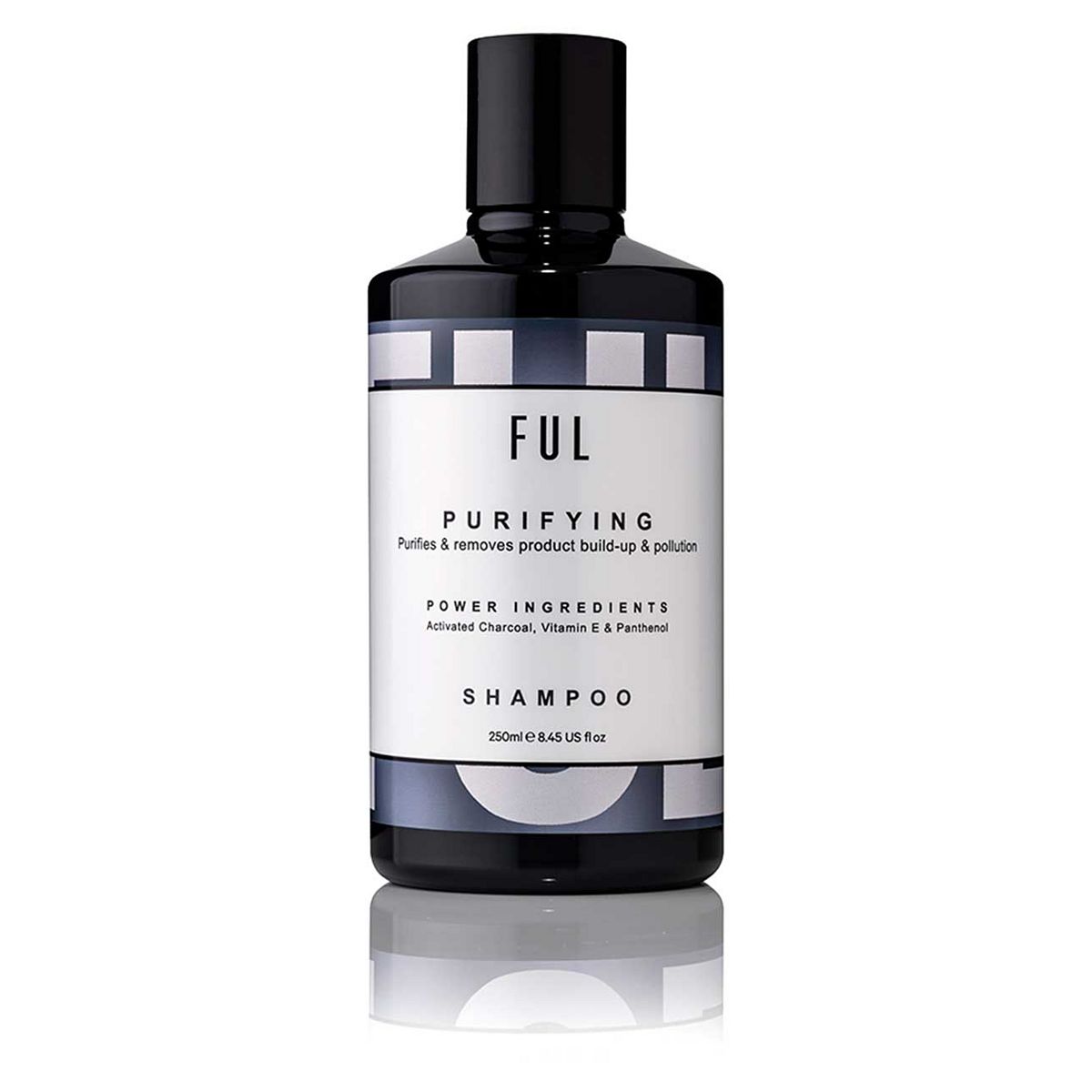 FUL Purifying Charcoal Shampoo250 Ml – Clarifying Detox For Oily Scalp & Buildup | Deep Cleanser Greasy Hair, 250ml