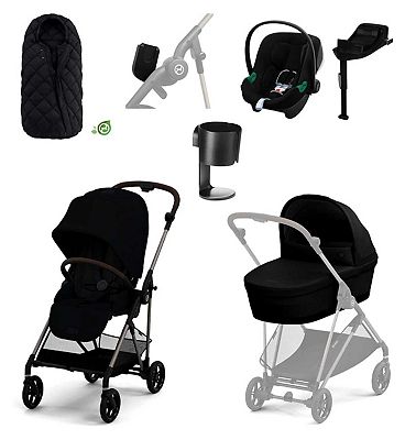 Cybex Melio 6 Piece Bundle - Moon Black