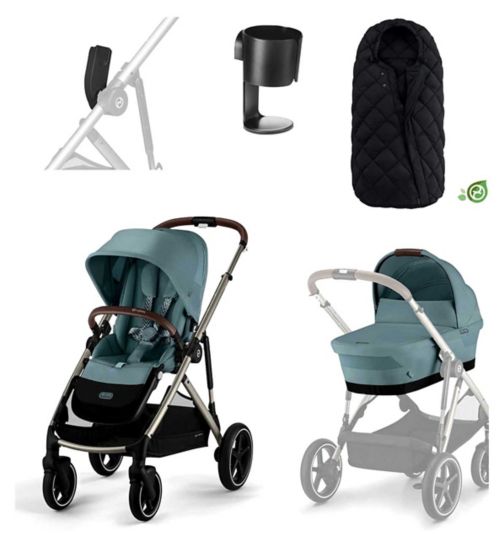 Cybex 2in1 pushchair cup holder black;Cybex 2in1 pushchair cup holder black;Cybex Gazelle Car Seat Adpaters;Cybex Gazelle Car Seat Adpaters;Cybex Gazelle S Pushchair Carrycot 2023 - Sky Blue;Cybex Gazelle S Pushchair Carrycot 2023 - Sky Blue;Cybex Gazelle S Single to Double Pushchair 2023 Taupe Frame - Sky Blue;Cybex Gazelle S Single to Double Pushchair 2023 Taupe Frame - Sky Blue;Cybex Snogga 2 Universal Pushchair Footmuff - Moon Black;Gazelle S Lux 5 Piece Bundle - Sky Blue;Snogga 2.0 univ pushchr footmuf moon blk
