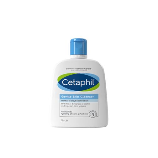 Cetaphil Gentle Skin Cleanser, Face & Body Wash for Normal to Dry Sensitive Skin 118ml Travel Size