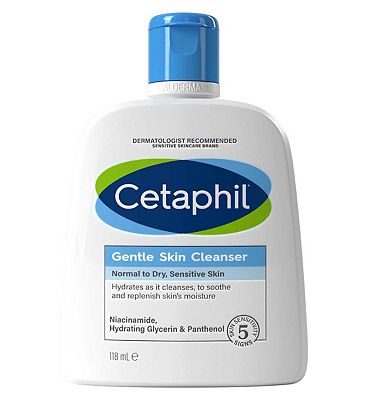 Cetaphil Gentle Skin Cleanser, Face & Body Wash for Normal to Dry Sensitive Skin 118ml Travel Size