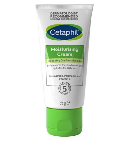 Cetaphil Moisturising Cream, Rich Face & Body Moisturiser for Dry Sensitive Skin 85g