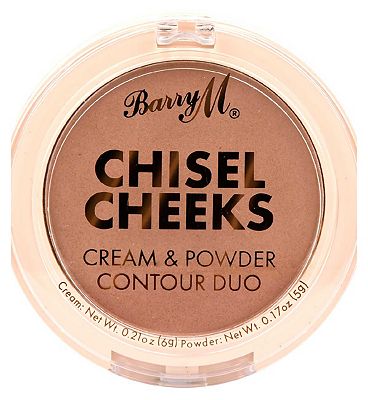 Barry M Chisel Cheeks Cream and Powder Contour Duo deep deep