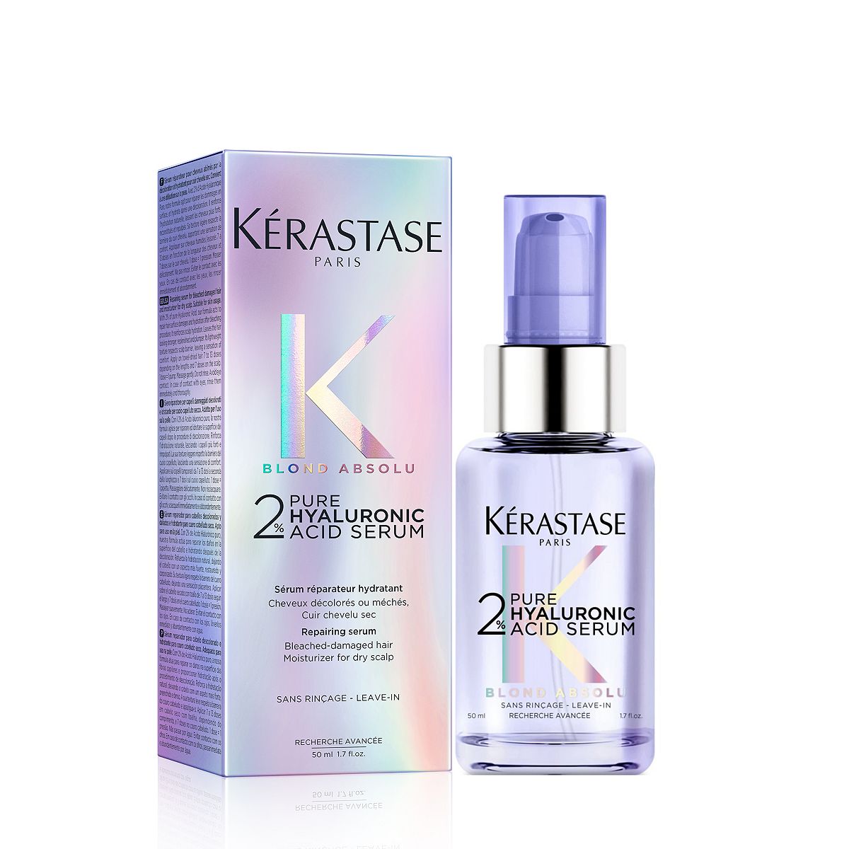 Kerastase Kérastase Blond Absolu, Plumping Hair Serum, Overnight Treatment, With 2% Pure Hyaluronic Acid, Sérum Cicanuit, 50ml, 150ml