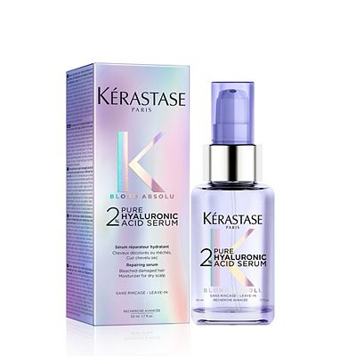 Krastase Blond Absolu, Plumping Hair Serum, Overnight Treatment, With 2% Pure Hyaluronic Acid, Srum 