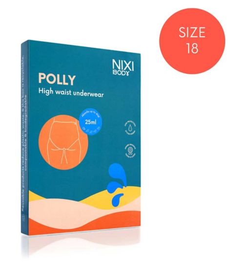 NIXI Body Polly Black 18 High Waist Leakproof Knickers