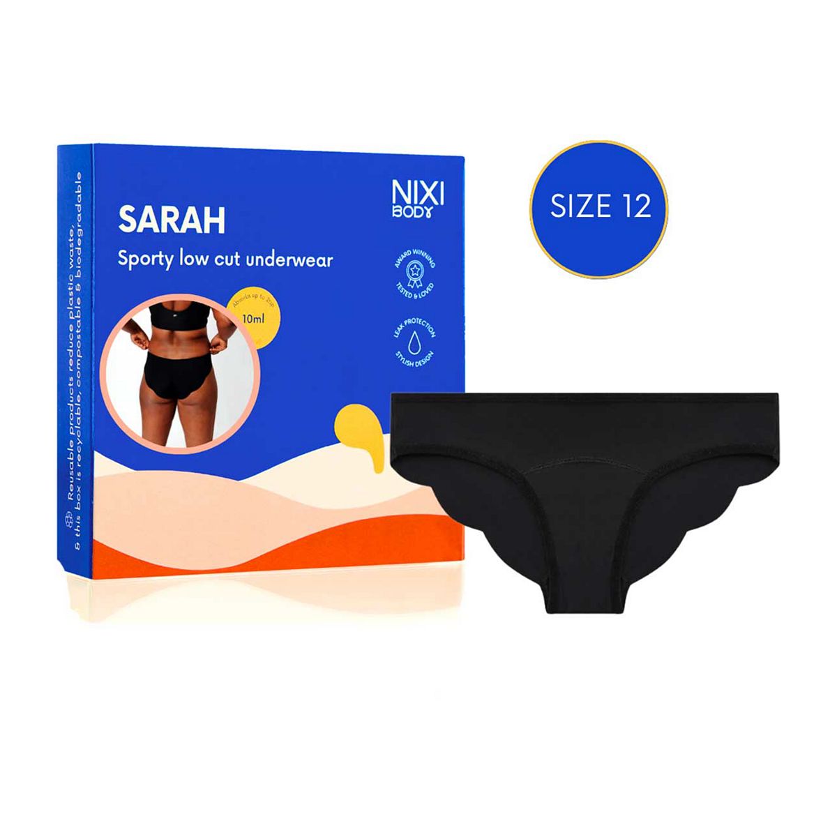 Nixi Body Sarah Black 12 Vpl-Free Low Cut Knickers Multicolor