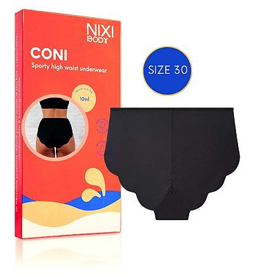 NIXI Body Coni Black 30 VPL-Free High Waist Leakproof Knickers