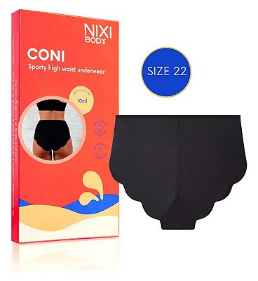 NIXI Body Coni Black 22 VPL-Free High Waist Leakproof Knickers