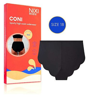 NIXI Body Coni Black 18 VPL-Free High Waist Leakproof Knickers