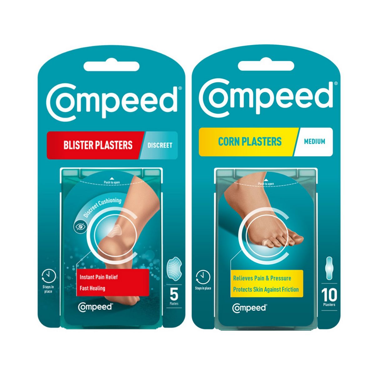 Compeed Hydrocolloid Discreet Blister Plasters And Corn Protection Bundle
