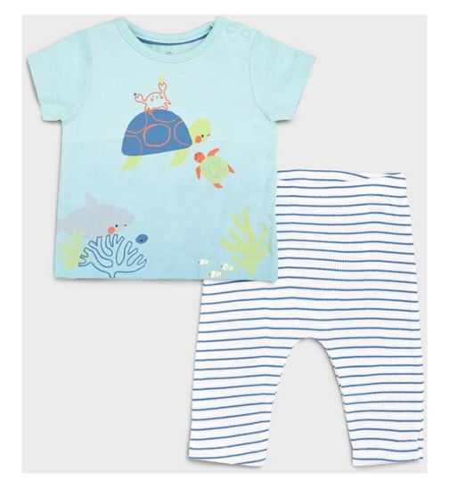 Mothercare Ocean T-Shirt and Leggings Set