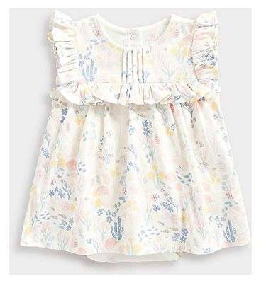 NBG PS FRILL RO/WHITE/3 - 6 Months