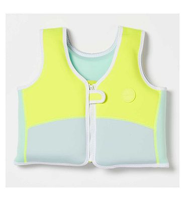 Sunnylife Salty Shark Swim Vest 1-2 Neon Yellow