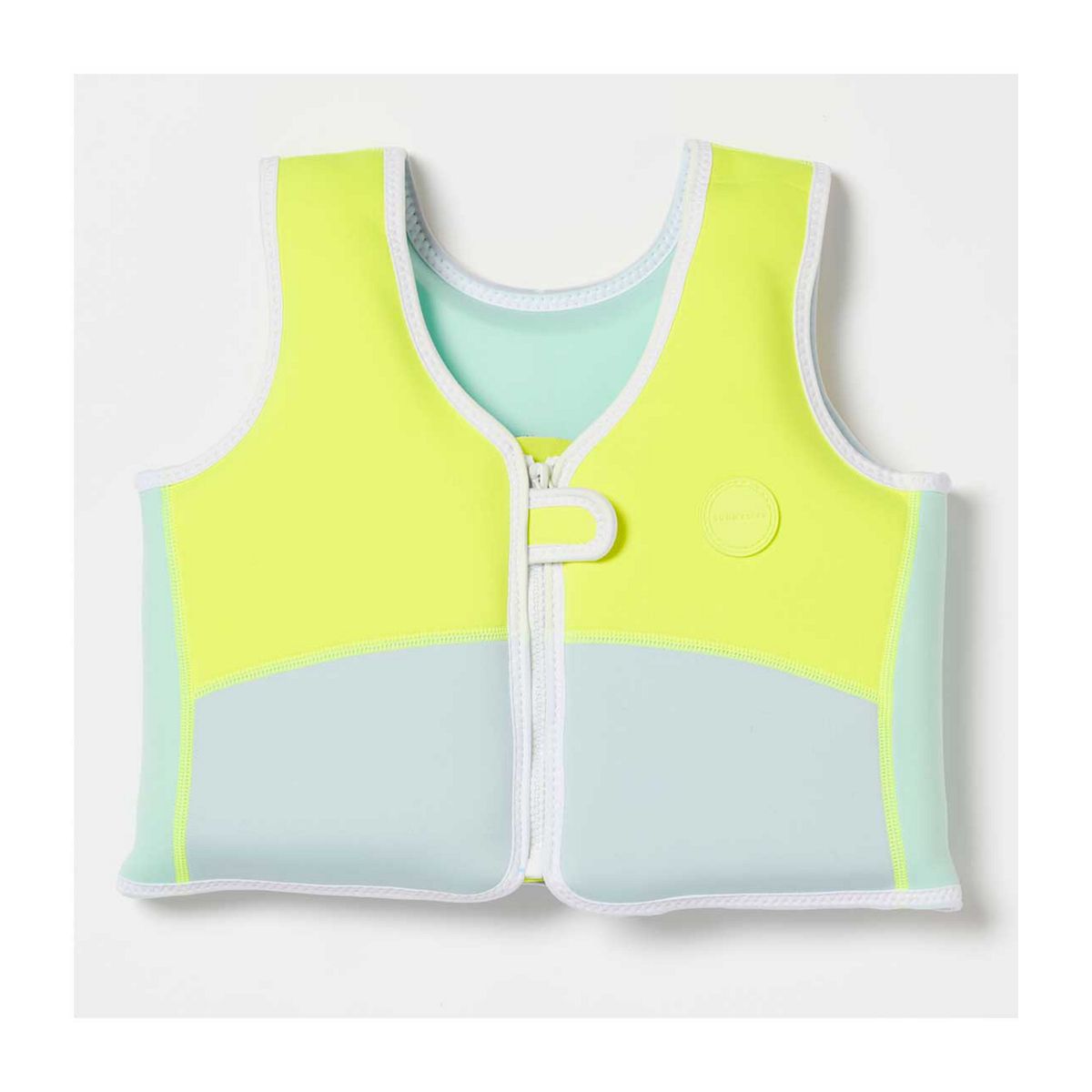 Sunnylife Salty Shark Swim Vest 3-6 Aqua Neon Yellow