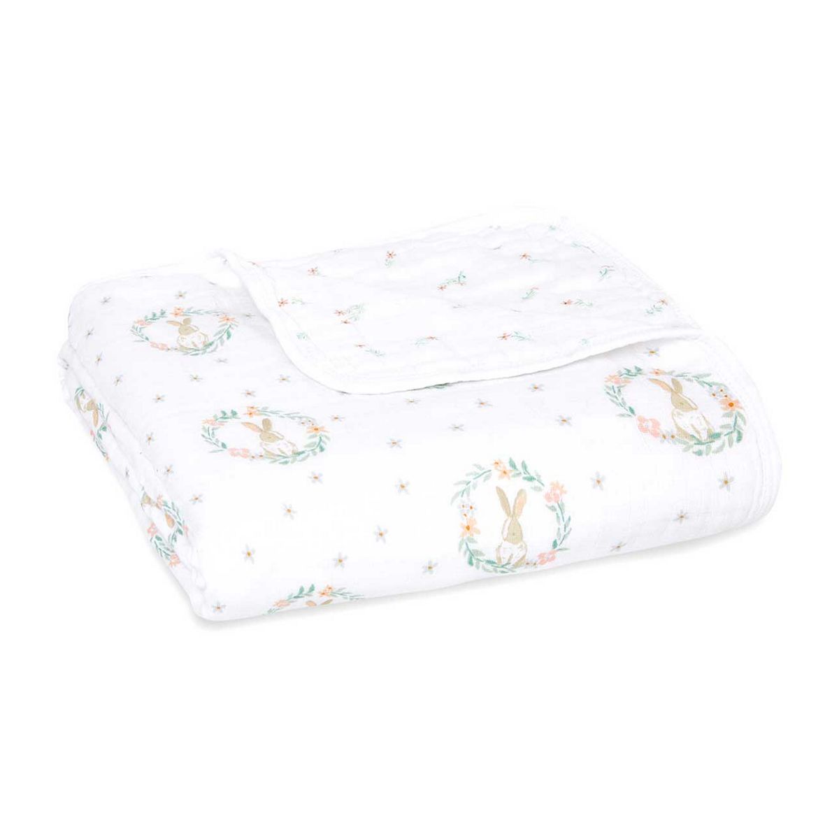 Aden And Anais Aden + Anais Essentials Cotton Muslin Blanket Blushing Bunnies