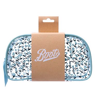 Boots small cosmetic clear PVC bag wildflower