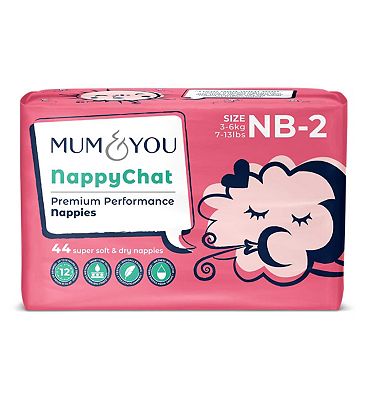 Mum & You Nappychat Premium Performance Eco Nappies Size 2 44s