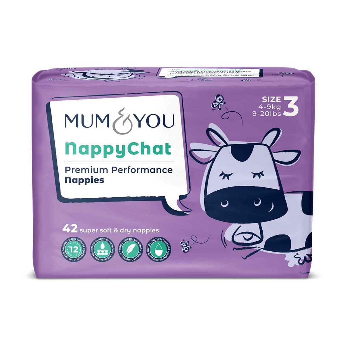 Mum & You Nappychat Premium Performance Eco Nappies Size 3 42S