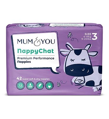 Mum & You Nappychat Premium Performance Eco Nappies Size 3 42s