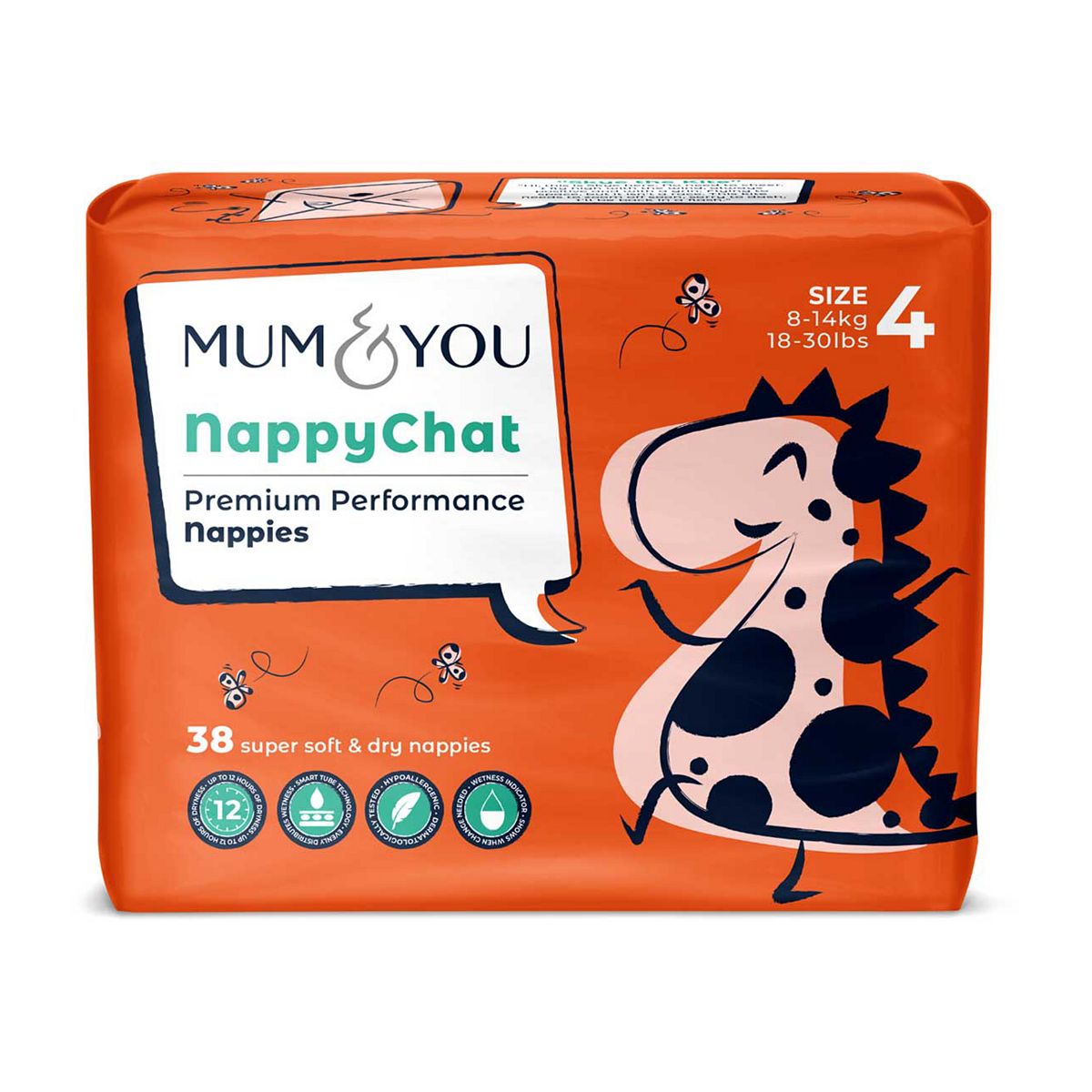 Mum & You Nappychat Premium Performance Eco Nappies Size 5 36S