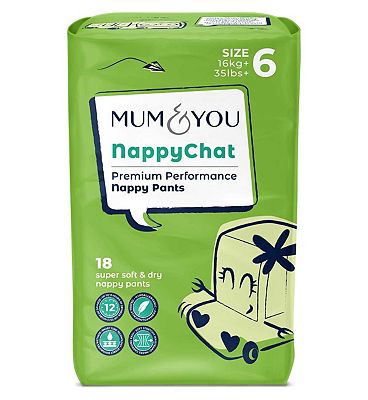 Mum & You Nappychat Premium Performance Eco Nappy Pants Size 6 18s