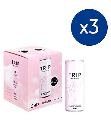 Trip CBD Drink Elderflower Mint - 12 x 250ml Bundle