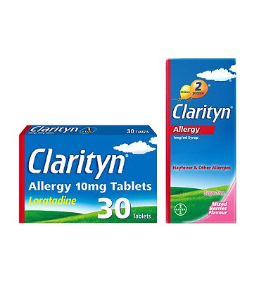 Clarityn Family Bundle - Clarityn Allergy 10mg Tablets 30 Tablets & Clarityn Allergy 1mg/ml Syrup 60