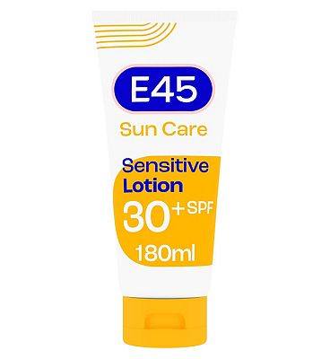 E45 Sun Lotion for Sensitive Skin. Hydrating Body Sun Cream with high UVA and UVB protection and SPF