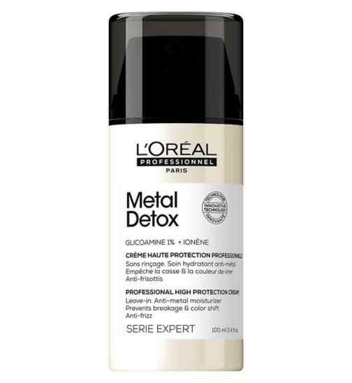 L'Oreal Professional Metal Detox Leave-in Cream 100ml. Stop hair breakage. Heat protection and Anti-humidity