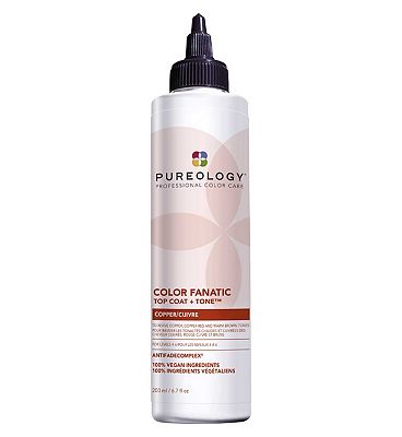 Pureology Color Fanatic Top Coat + Tone Copper Color Glaze Toner For Copper-Treated Hair 200ml
