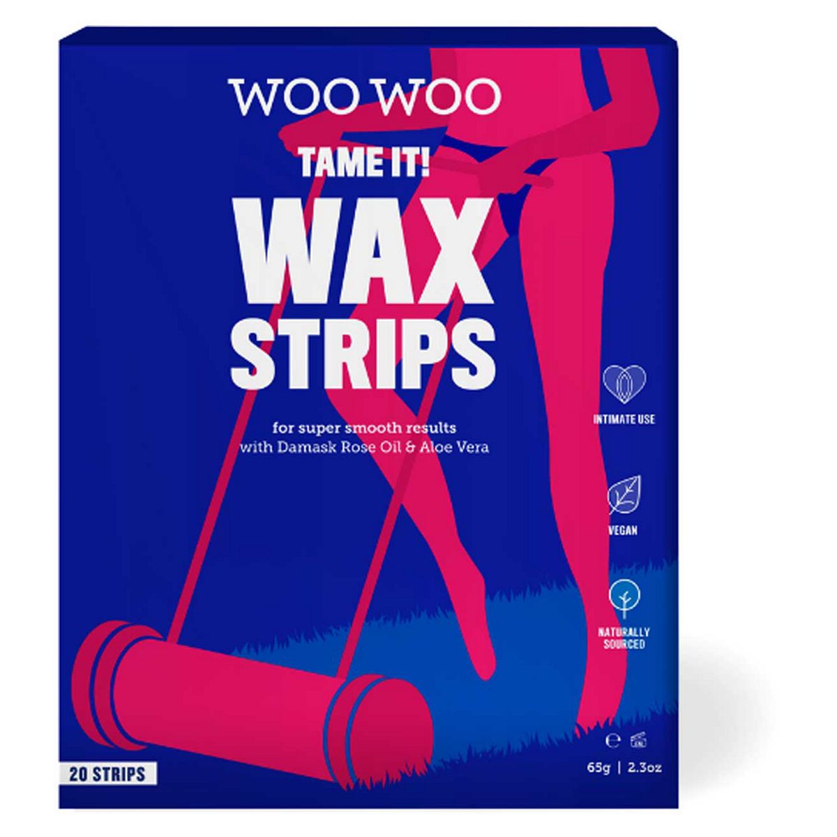 Woowoo Tame It Bikini Wax Strips With Damask Rose Oil - 20