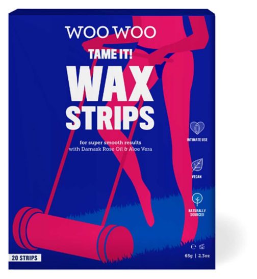 Woowoo Tame It Bikini Wax Strips With Damask Rose Oil - 20 Strips