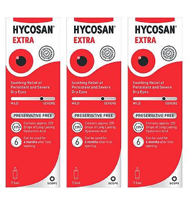 Hycosan Extra Preservative Free Drops - 3 x 7.5ml