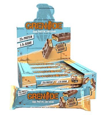 Grenade Carb Killa High Protein Bar Chocolate Chip Cookie Dough - 60g x 12 Bars