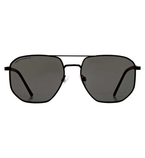 French Connection Mens Metal D-Frame Sunglasses